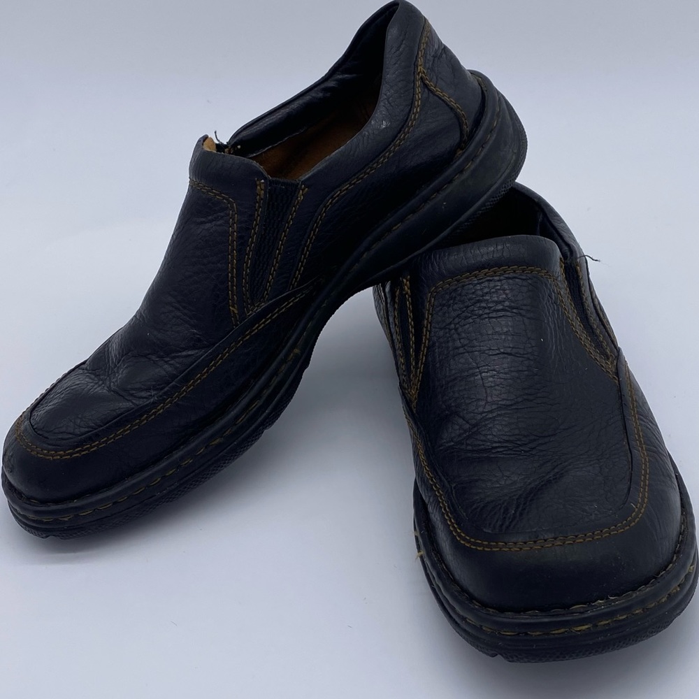 Born Handcrafted Black Leather Loafers Comfort Dress Casual Shoes Men's Size 10